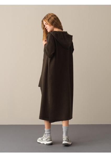 Kapüşonlu Regular Fit Uzun Hırka indirimleri