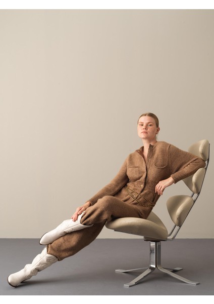 Kadın Camel Regular Fit Cepli Triko Tulum fiyatları