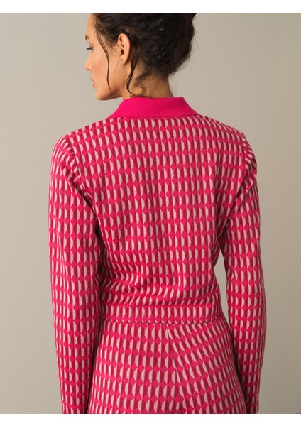 Kadın Fuşya Regular Fit Uzun Kollu Tişört indirimleri