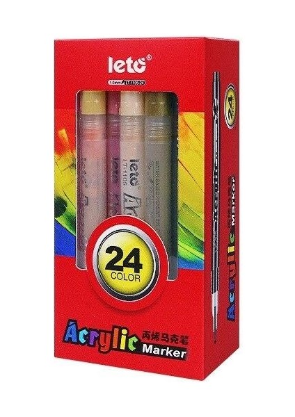 Leto Akrilik Marker Kalem Seti 12