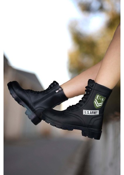 1385 Unisex Anatomik Tabanlı Spor Bot - NKT01385-SIYAH-39