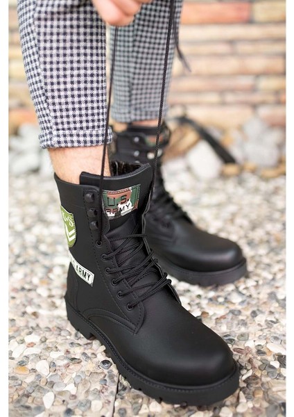 1385 Unisex Anatomik Tabanlı Spor Bot - NKT01385-SIYAH-39