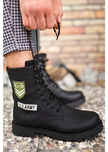 1385 Unisex Anatomik Tabanlı Spor Bot - NKT01385-SIYAH-39