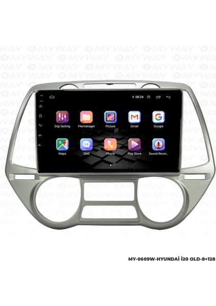 Hyundai I20 Android Carplay Multimedya Navigasyon Ekran Teyp 8GB+128GB