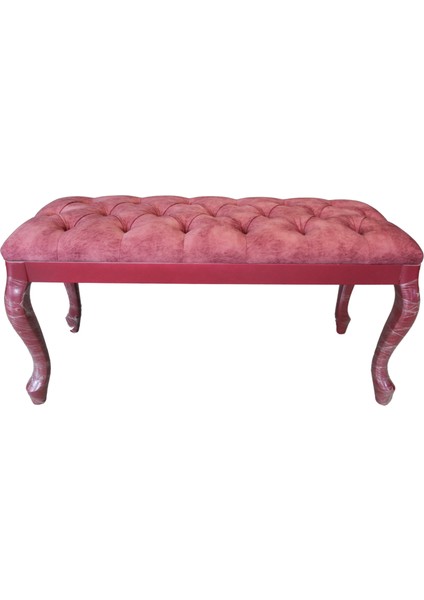 Pembe Düğmeli Puf