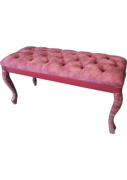 Pembe Düğmeli Puf