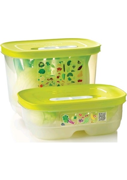 Sera Set 2'li Sebze Meyve Saklama Kabı 1.8 LT-800 ml Hsgl
