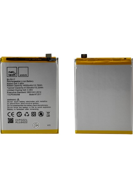 Oppo A15 Uyumlu NT-93129 Batarya