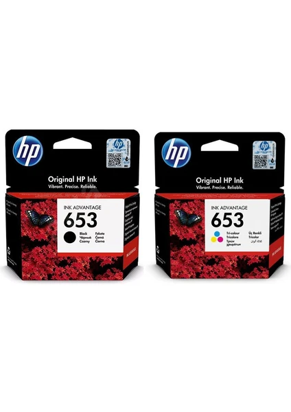 Hp 653 3YM75AE / 3YM74AE Avantaj Paket Orjinal Kartuş / Hp Deskjet 6075 / 6475