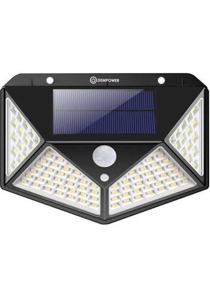 Dp-71 100 Ledli Hareket Sensörlü Güneş Enerjisiyle Çalışan Su Geçirmez Duvar Lambası