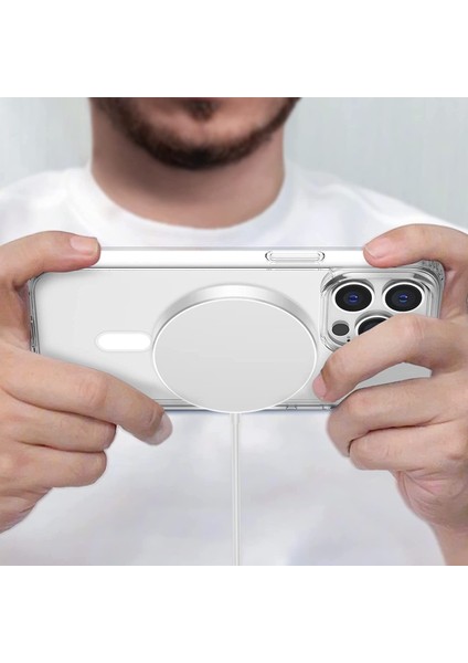 iPhone 14 Pro Kablosuz Şarj Uyumlu Şeffaf Silikon Magsafe Kılıf fiyatları