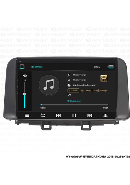 Hyundai Kona Android Carplay Multimedya Navigasyon Ekran Teyp 8GB+128GB modelleri