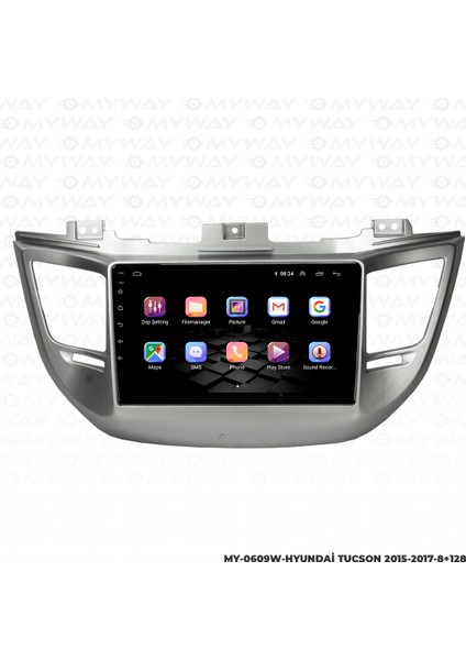 Hyundai Tucson Android Carplay Multimedya Navigasyon Ekran Teyp 8GB+128GB