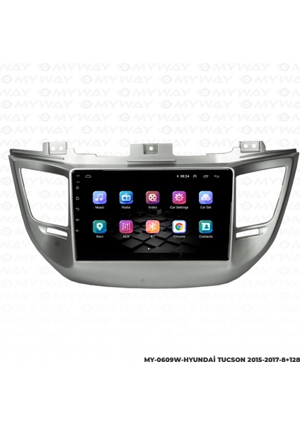 Hyundai Tucson Android Carplay Multimedya Navigasyon Ekran Teyp 8GB+128GB