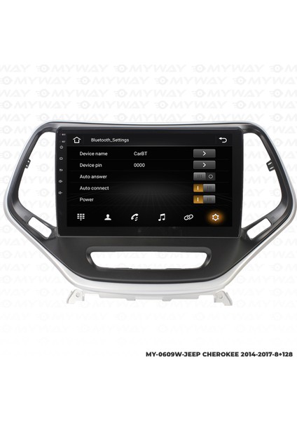 Jeep Cherokee Android Carplay Multimedya Navigasyon Ekran Teyp 8GB+128GB