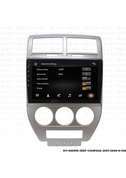 Jeep Compass Android Carplay Multimedya Navigasyon Ekran Teyp 8GB+128GB