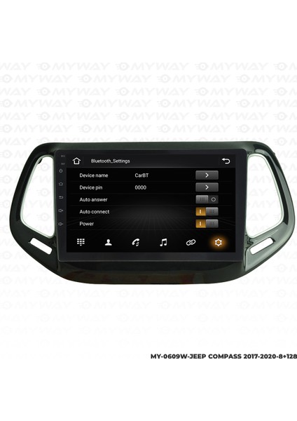 Jeep Compass Android Carplay Multimedya Navigasyon Ekran Teyp 8GB+128GB
