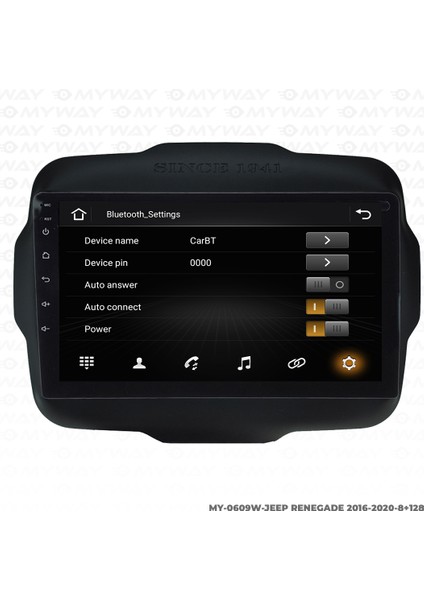 Jeep Renegade Android Carplay Multimedya Navigasyon Ekran Teyp 8GB+128GB