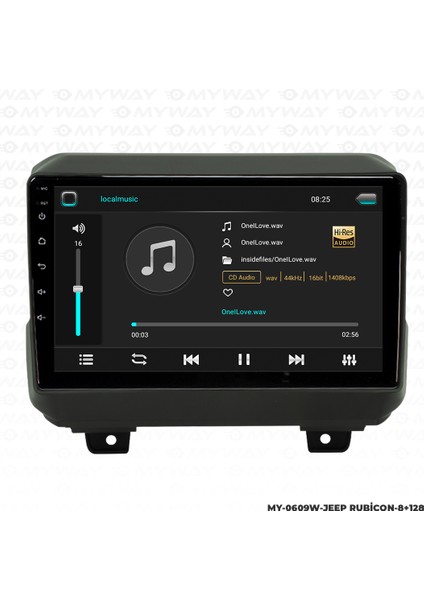 Jeep Rubıcon Android Carplay Multimedya Navigasyon Ekran Teyp 8GB+128GB