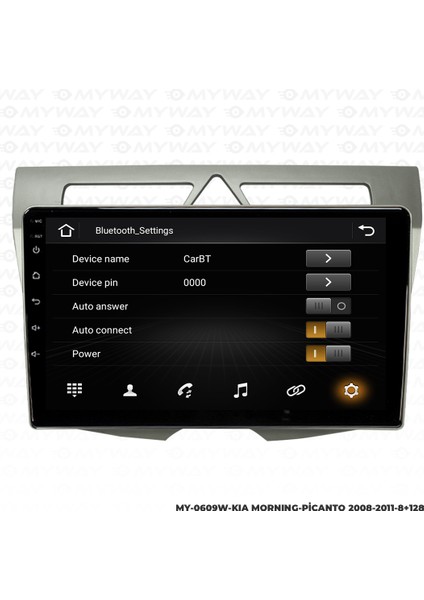 Kia Pıcanto Android Carplay Multimedya Navigasyon Ekran Teyp 8GB+128GB modelleri