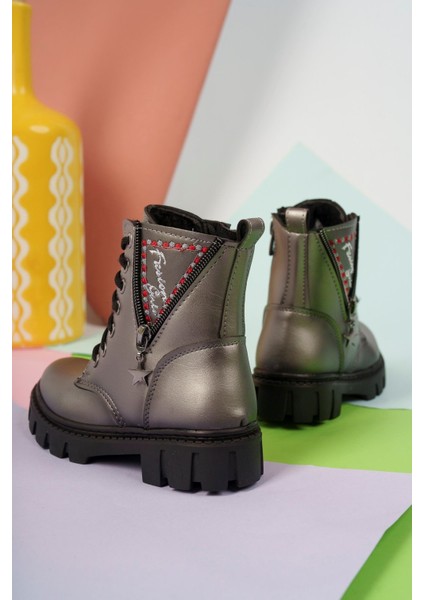 V Fermuarlı Platin Çocuk Postal Bot fiyatları