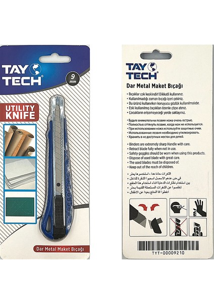 Maket Bıçağı Metal Mavi