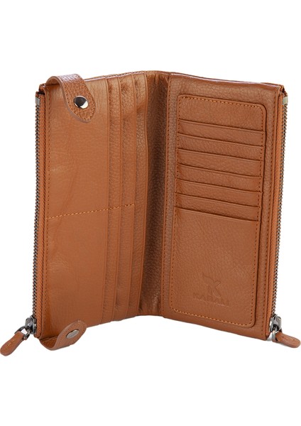 Karali Deri Deri Unisex Portföy Cüzdanı Taba BC413-03 modelleri