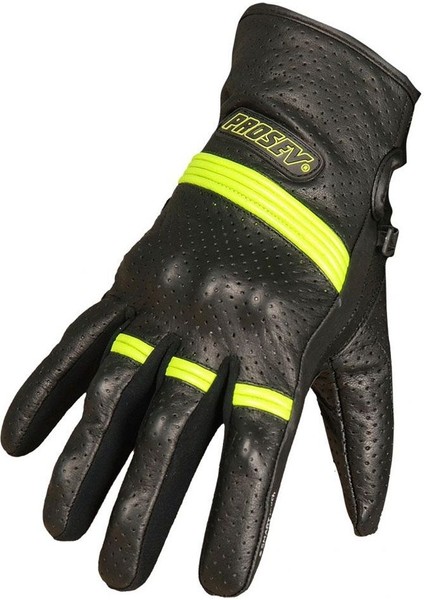 Kuzeymotor Prosev 6291 4 Mevsim Motosiklet Eldiveni Sarı
