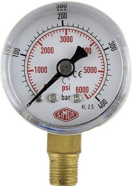 Ø 63 - 0 - 16 Bar 1/4 Alttan Çıkışlı Kuru Tip Manometre