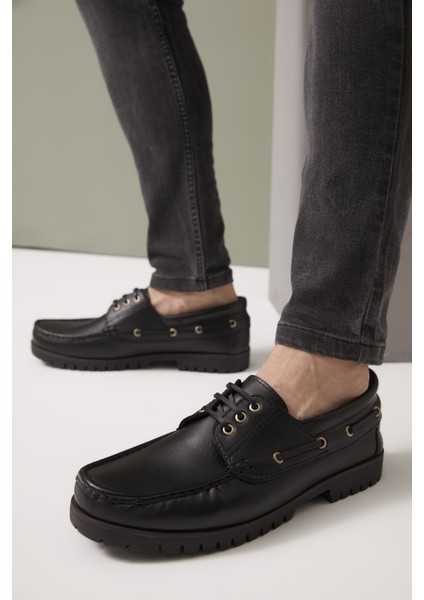 Erkek Deri Ayakkabı 123984 K03 Siyah fiyatları