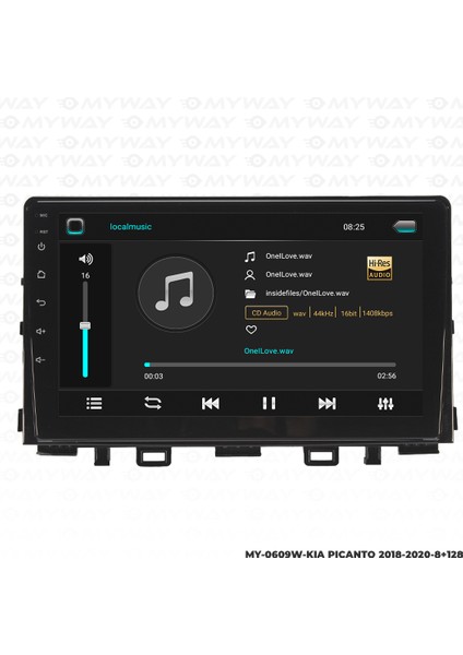 Kia Pıcanto Android Carplay Multimedya Navigasyon Ekran Teyp 8GB+128GB