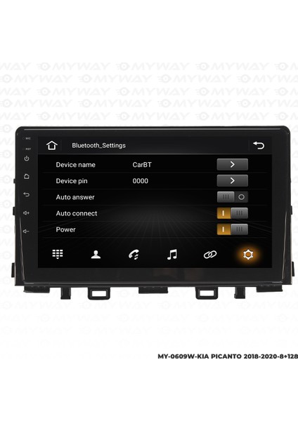Kia Pıcanto Android Carplay Multimedya Navigasyon Ekran Teyp 8GB+128GB modelleri