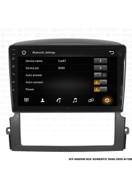 Kia Sorento Android Carplay Multimedya Navigasyon Ekran Teyp 8GB+128GB