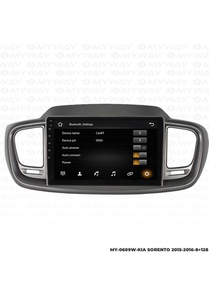 Kia Sorento Android Carplay Multimedya Navigasyon Ekran Teyp 8GB+128GB fiyatları