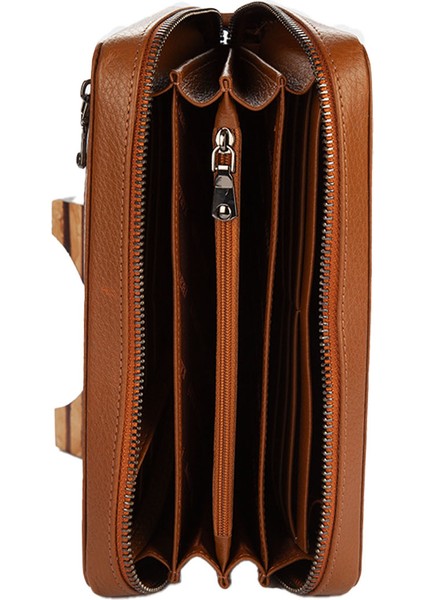 Deri Unisex Portföy Cüzdanı Taba BC420-03