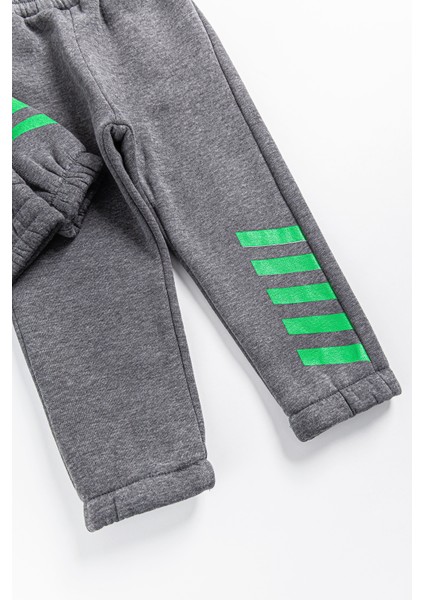 Kapüşonlu Çizgi Şeritli Erkek Çocuk Eşofman Takımı indirimleri