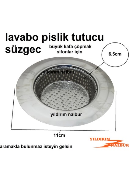 Lavabo Süzgeci Çöpmak Büyük Kafa Pislik Tutucu Metal Süzgec fiyatları