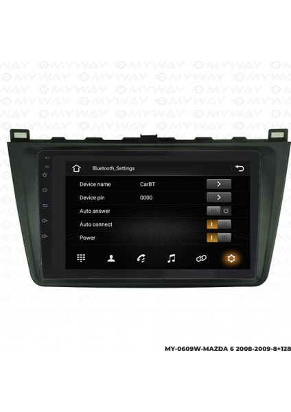 Mazda 6 Android Carplay Multimedya Navigasyon Ekran Teyp 8GB+128GB