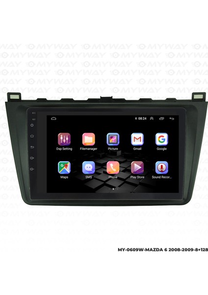 Mazda 6 Android Carplay Multimedya Navigasyon Ekran Teyp 8GB+128GB modelleri