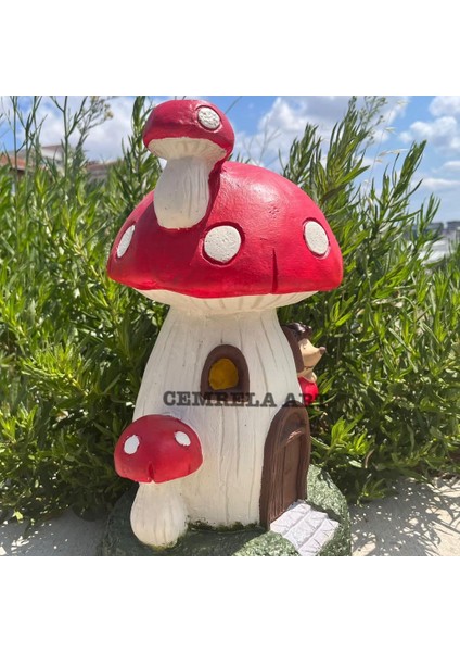 Yavrulu Mantar Ev ve Kirpi Bahçe Seti Objesi, Mantar, Kirpi, Dekorasyon, Hediyelik Eşya, Biblo fiyatları