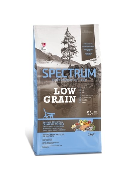 Low Grain Somon, Hamsi ve Kızılcıklı Yetişkin Kedi Maması 2 kg