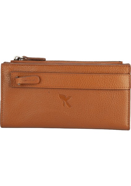 Karali Deri Deri Unisex Portföy Cüzdanı Taba BC484-03