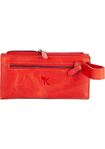Karali Deri Deri Unisex Portföy Cüzdanı Crazy Kırmızı BC487-08 fiyatları