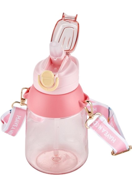 Taşıma Askılı Pipetli 800 ml Çocuk Su Matarası Sticker Hediyeli