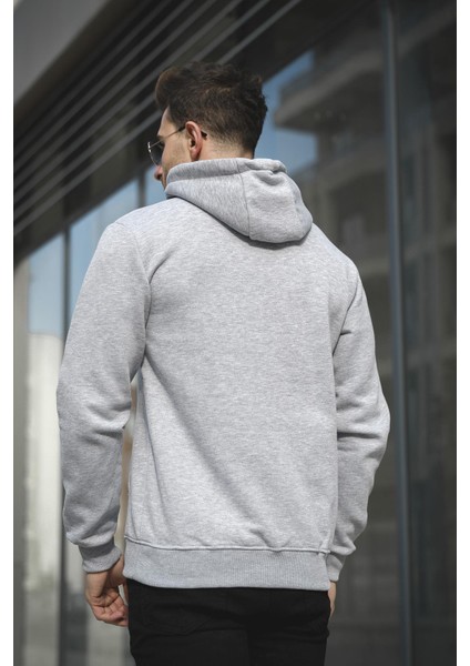 Janvier Üç Iplik Şardonlu Fitted Kapüşonlu Basic Erkek Sweatshirt