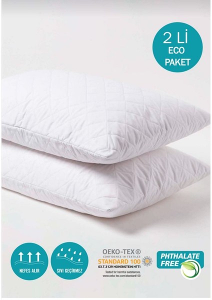 4 Adet Kapitoneli Yastık Koruyucuyastık Kılıfı Femuarlı 100% Pamuklu Terletmez 50X70M Ebatında Beyaz indirimleri