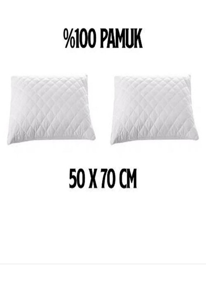 8 Adet Kapitoneli Yastık Koruyucuyastık Kılıfı Femuarlı 100% Pamuklu Terletmez 50X70M Ebatında Beyaz modelleri