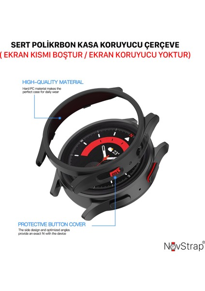 Samsung Galaxy Watch 5 Pro 45MM Uyumlu Kılıf Kasa Koruyucu Sert Pc modelleri