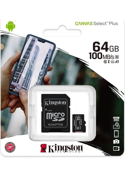 64GB Microsd Canvas (100MB/S Okuma - Yazma) Yüksek Hızlı Microsd Kart SDCS2/64GB