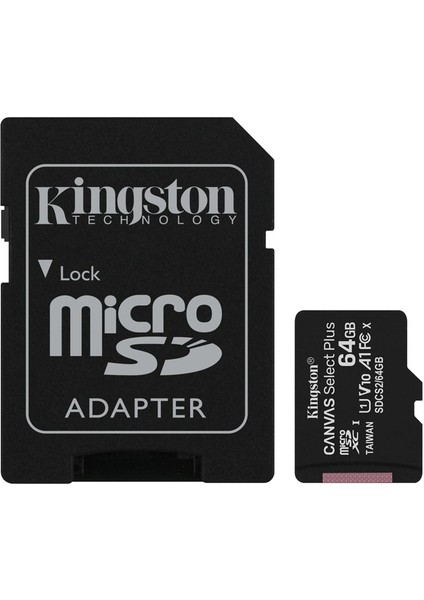 64GB Microsd Canvas (100MB/S Okuma - Yazma) Yüksek Hızlı Microsd Kart SDCS2/64GB